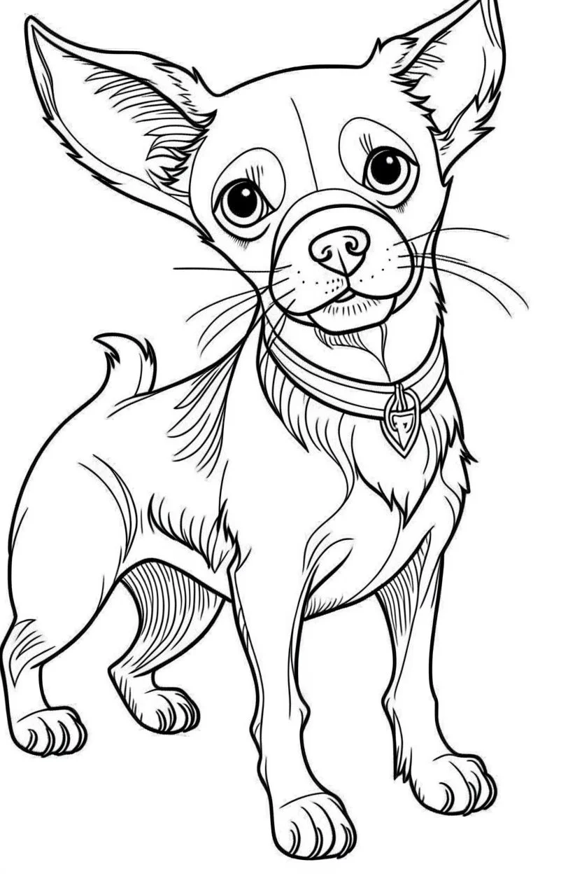 outline art for Dogs coloring pages with sitch, white background, Sketch style, full body, only use outline, dementia patients style, clean line art, white background, no shadows and clear and well outlined.