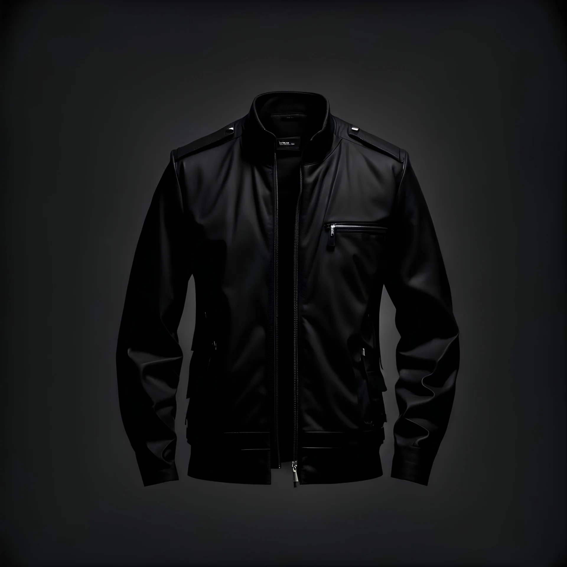 simple black jacket, black background