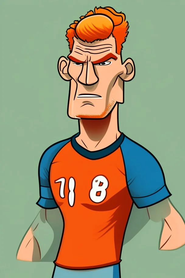 Nathan Ackie Dutch football player ,cartoon 2d