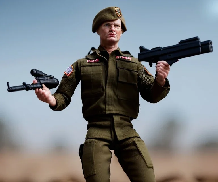 G.I. Joe toy doll army soldier Donald Trump, gun,boots, berets, high definition, elbow, legs, hands