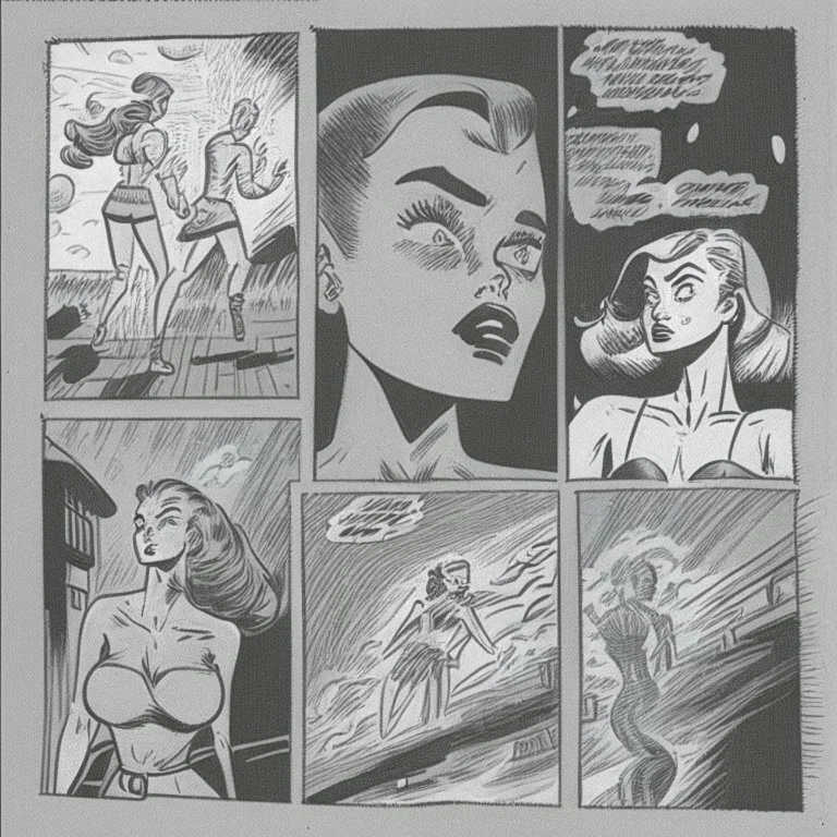 A handdrawn comic book page