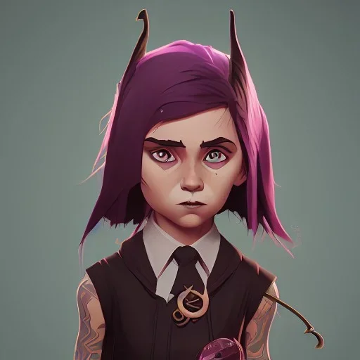 Portrait of an adorable witch kid by Nick Harris