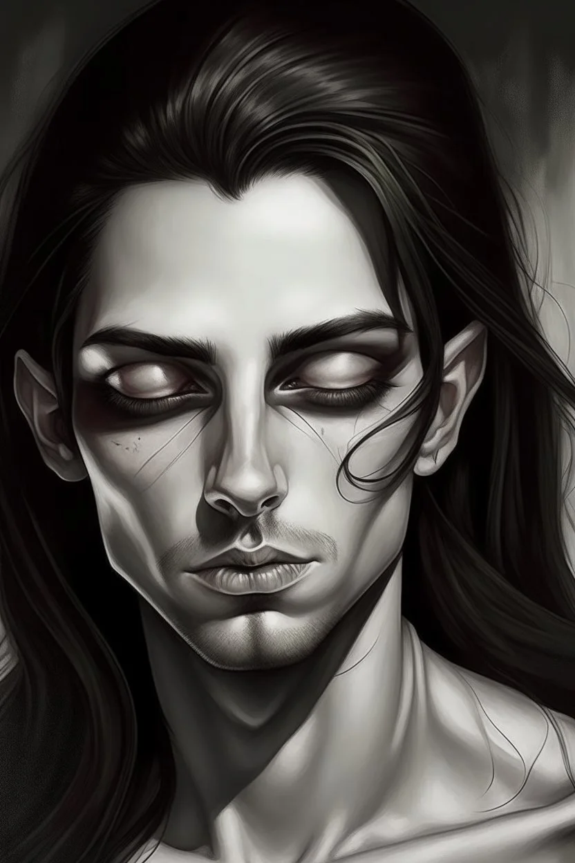 dead, closed eyes