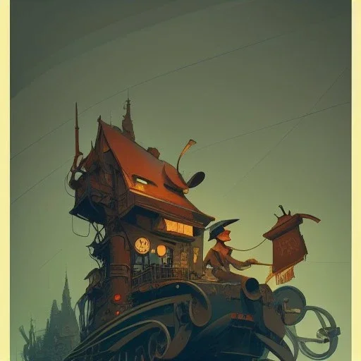 interwar modernism +Book illustration by Gediminas Pranckevičius, Jean Baptiste Monge, Brian Kesinger, Anton fadeev, strong lines, high contrast vibrant colors, highly detailed, 16k resolution, trending on behance""