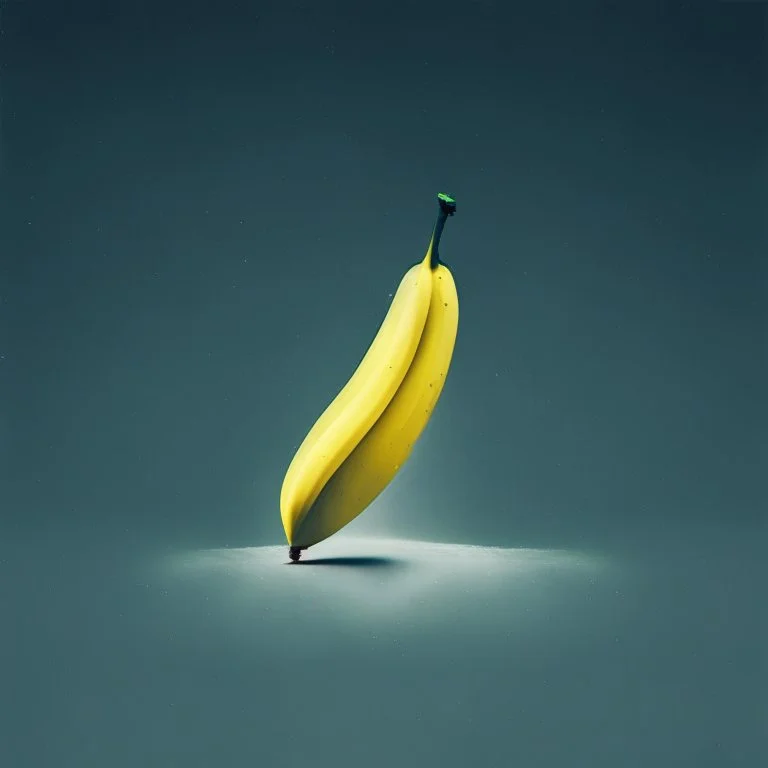 minimalistic banana in outer space