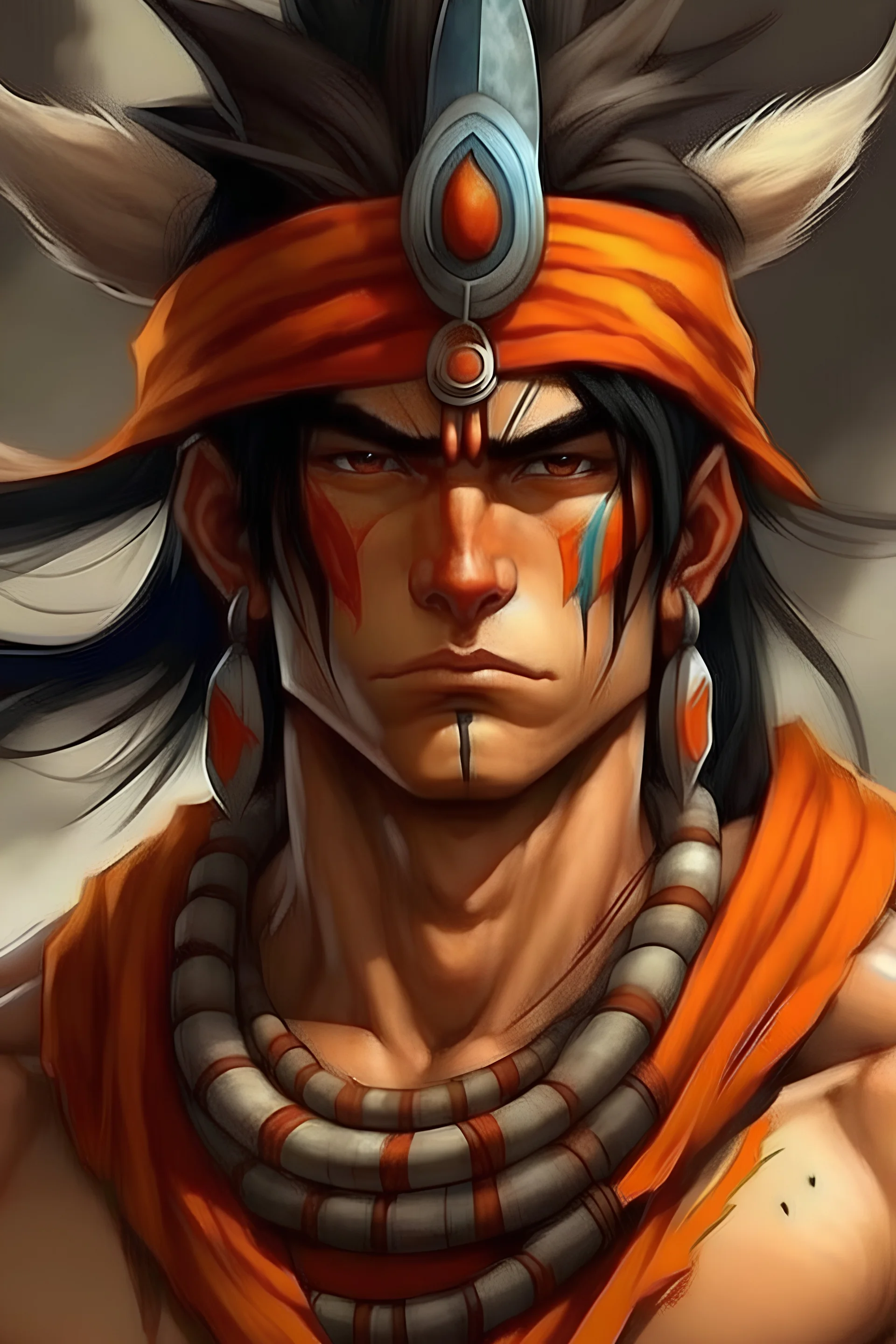 Goku if he was native american more realistic