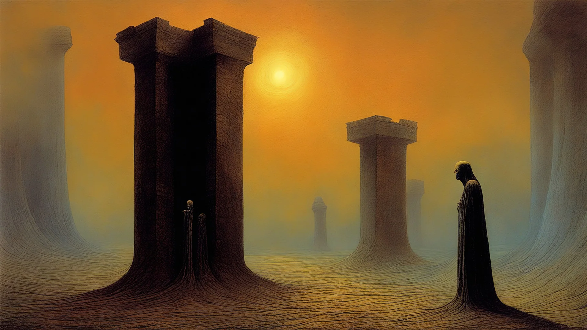 pillars of purgatory Zdzisław Beksiński