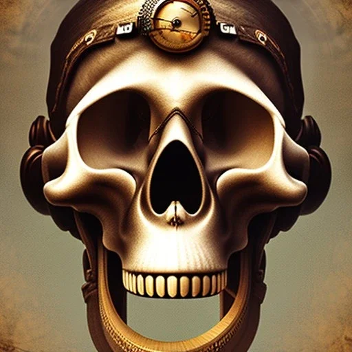 steampunk monkey headskull worrior