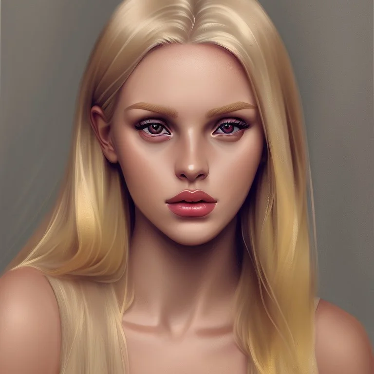 Portrait of beautiful blonde woman