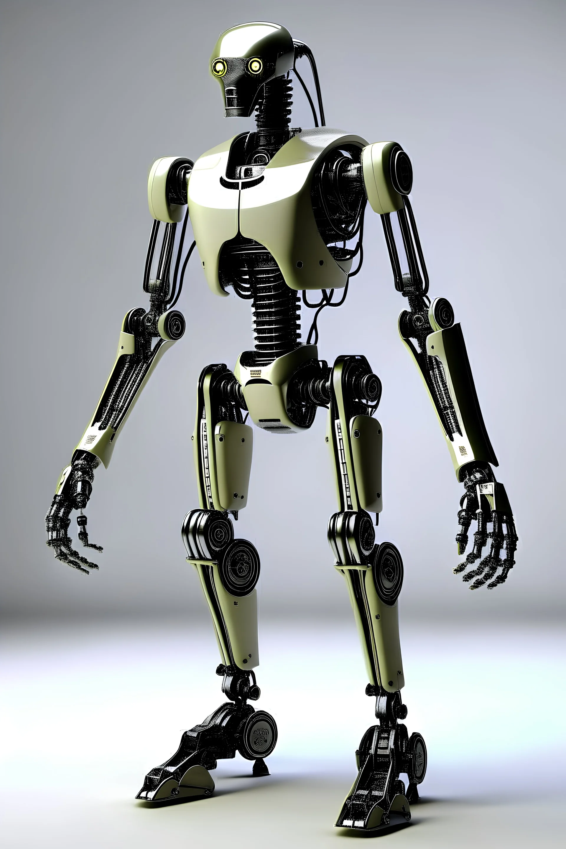 futuristic bipedal robot