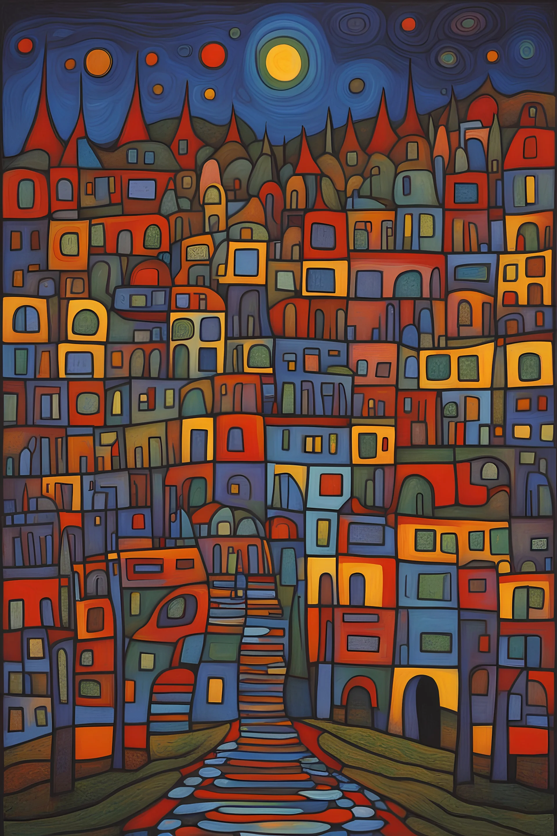 Everyone knows that paintings contain worlds you can fall into; Abstract Art; Hundertwasser