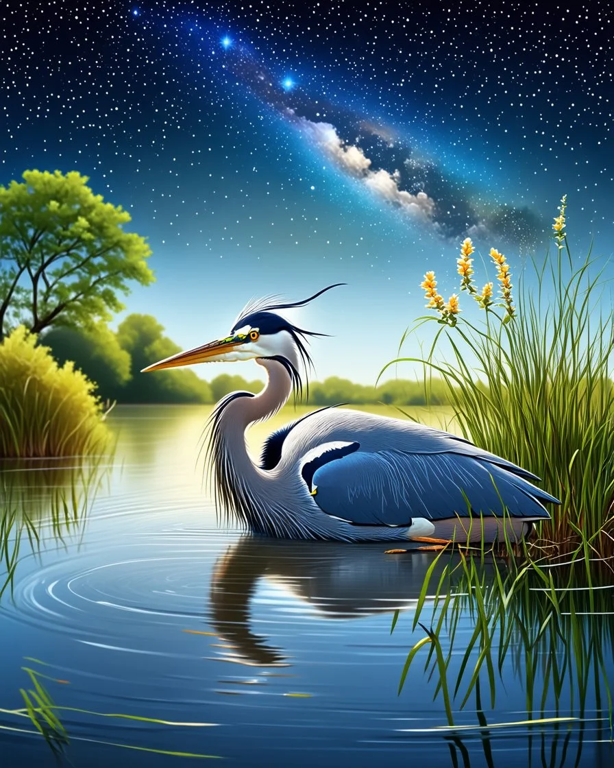 When despair for the world grows in me and I wake in the night at the least sound in fear of what my life and my children's lives may be, I go and lie down where the wood drake rests in his beauty on the water, and the great heron feeds. I come into the peace of wild things who do not tax their lives with forethought of grief. I come into the presence of still water. And I feel above me the day-blind stars waiting with their light. For a time I rest in the grace of the world, and am free.
