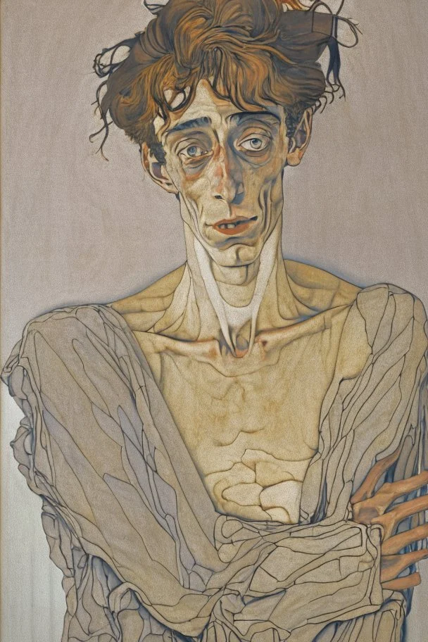 painting of a figure with the life-filled void of an empty existence, egon schiele masterpiece