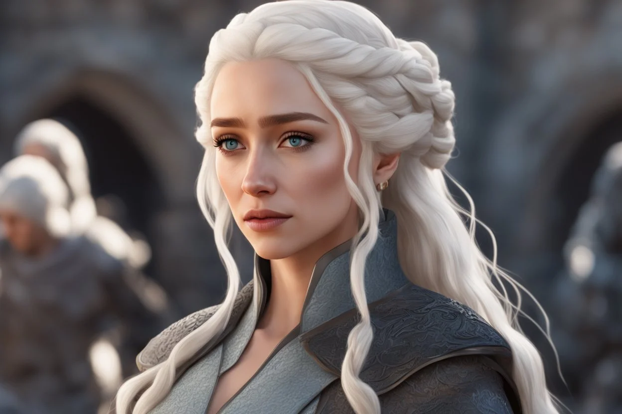 Daenerys Targaryen in 8k Afukuro cartoon artstyle , game of thrones them, white costum, winter, close picture, highly detailed, high details, detailed portrait, masterpiece,ultra detailed, ultra quality