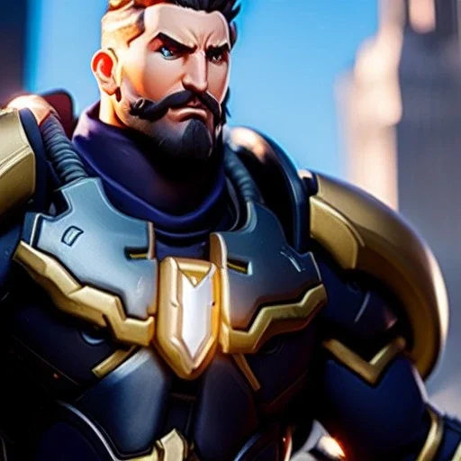 Ultra detailed fullbody Portrait in oil on canvas of overwatch character-REINHARDT with armor,extremely detailed digital painting,ultrarealistic skin,intense stare, extremely detailed face, crystal clear eyes, mystical colors ,perfectly centered image, perfect composition, rim light, beautiful lighting,masterpiece ,8k, stunning scene, raytracing, anatomically correct, in the style of Ohrai Noriyoshi and robert e howard and Steve Jung and Wizyakuza and Simon Bisley and uncannyknack.