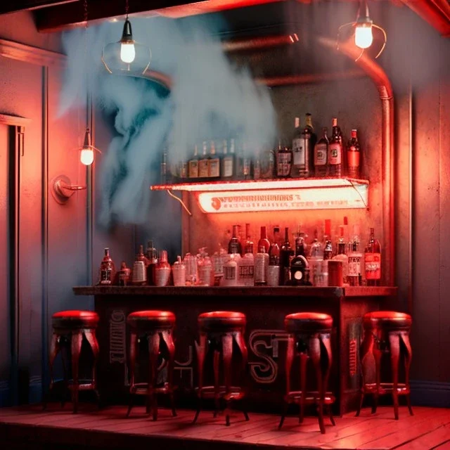 Ultra realistic tarantino bar, party, people background. Danger sweet woman, waist up view. Steampunk style, epic, yellow smoke fog, hottest, highly detailed, concept art, unreal engine 5, god rays, ray tracing, RTX, lumen lighting, ultra detail, volumetric lighting, 3d, finely drawn, high definition, high resolution.