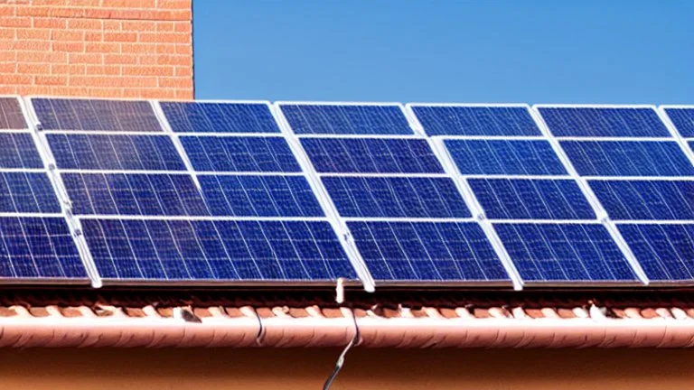 solar installation on a building with signs of dollar and euro to symbolize payment options