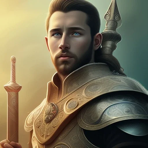 Portrait of KING ARTHUR with crown and mid-12th century armor.extremely detailed face,crystal clear Big eyes,perfectly centered image,intricate detail.Diseney style, korra character style.and Kilian Eng art color