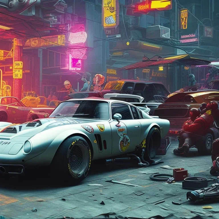 cyberpunk 2077 version of ferrari 250 gto