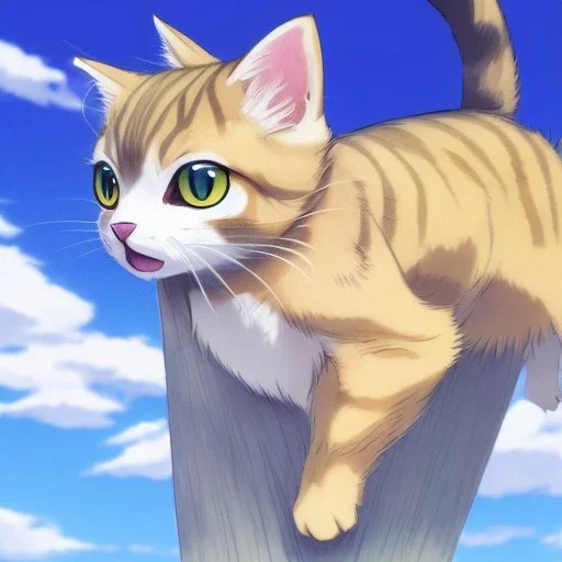 tabby cat animal, anime, ultra-detailed, white background, HD design by makoto shinkai, Granblue Fantasy