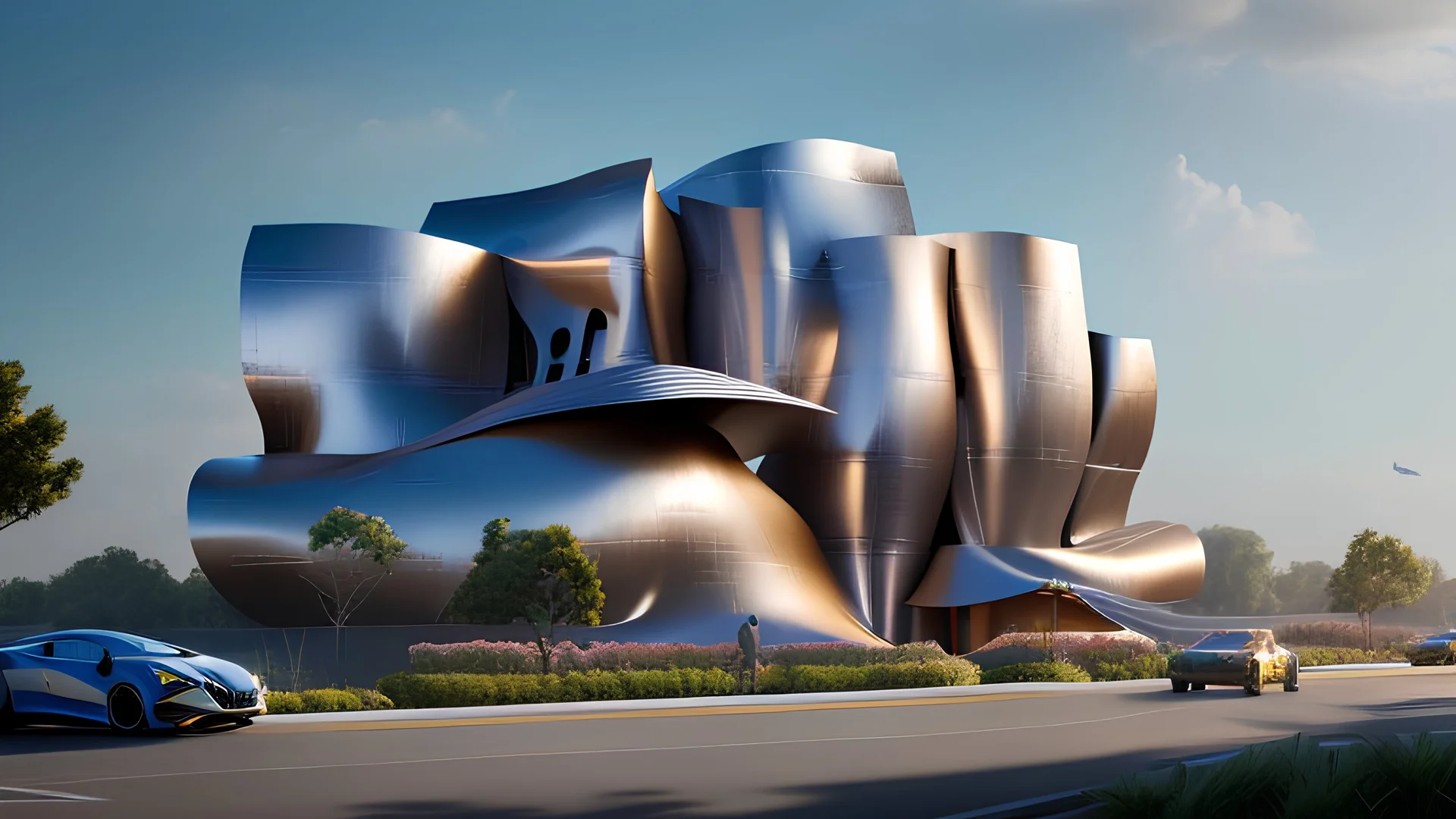 Frank gehry, Zaha hadid design, masterpiece, 4k