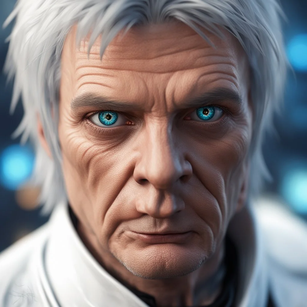 david icke as cyperpunk witchhunter with dark blue eyes and black tattoes,bokeh like f/0.8, tilt-shift lens 8k, high detail, smooth render, down-light, unreal engine,bokeh like f/0.8, tilt-shift lens 8k, high detail, smooth render, down-light, unreal engine