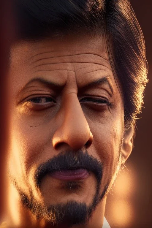 Indian actor Shahrukh khan, by Mahmoud Sai, Cartographic, Circuitry, Golden Hour, Closeup-View, 16k, Lumen Global Illumination, Diffraction Grading