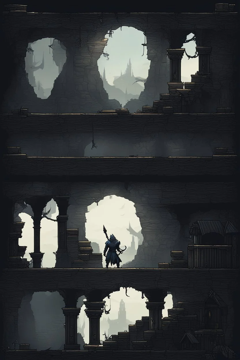 2d sidescroller platformer, level design inspired by Dark Souls games,