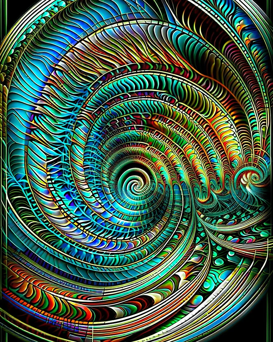 Fractal art. Spiral.