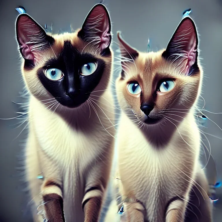 One Siamese cat