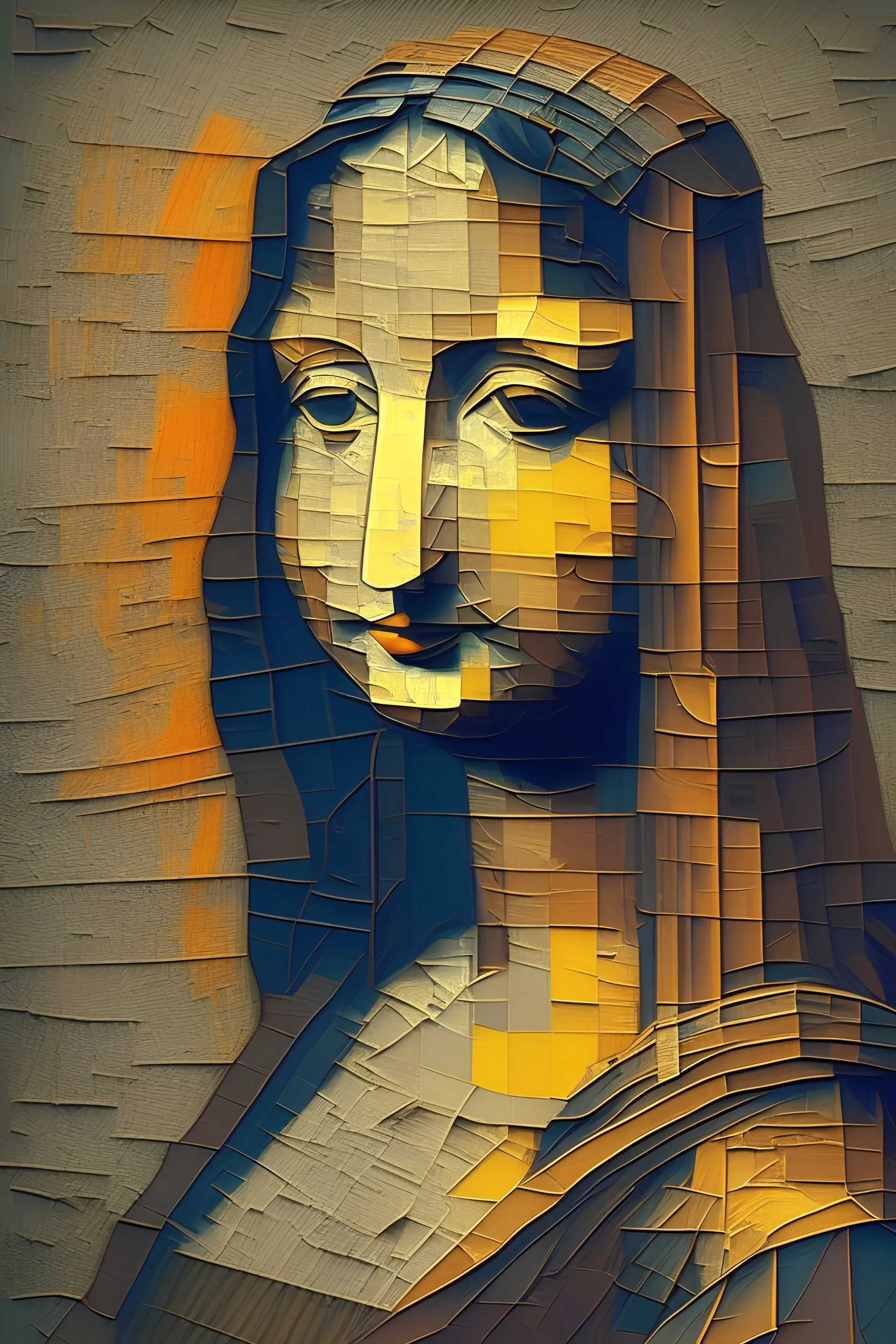Mona Lisa , abstract style