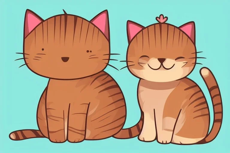 cute cat isolated illustrations