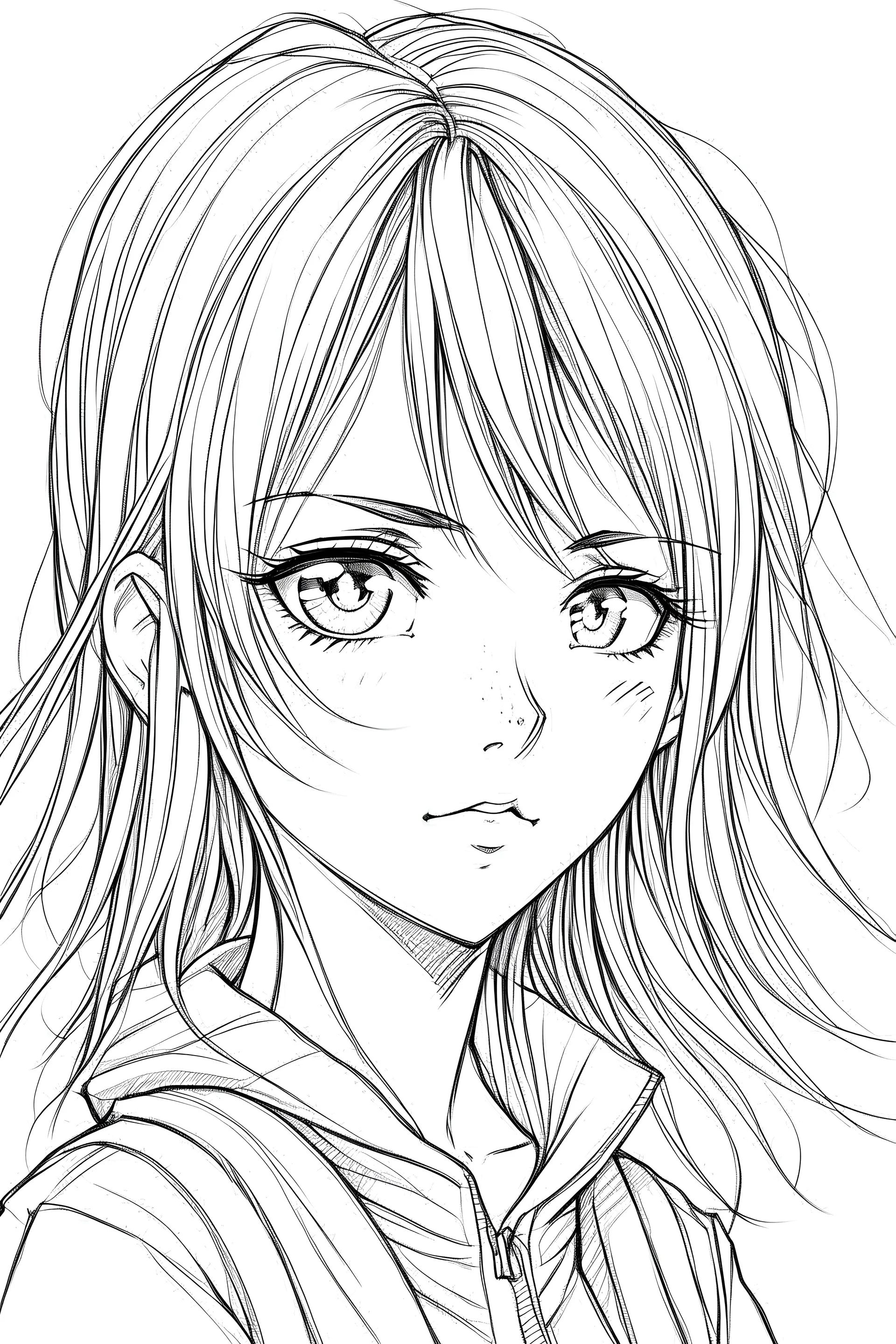 Anime character drawing sketches