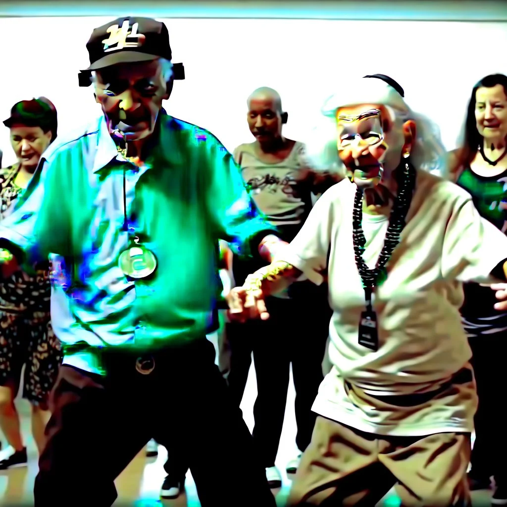 old people dancing on hip hop