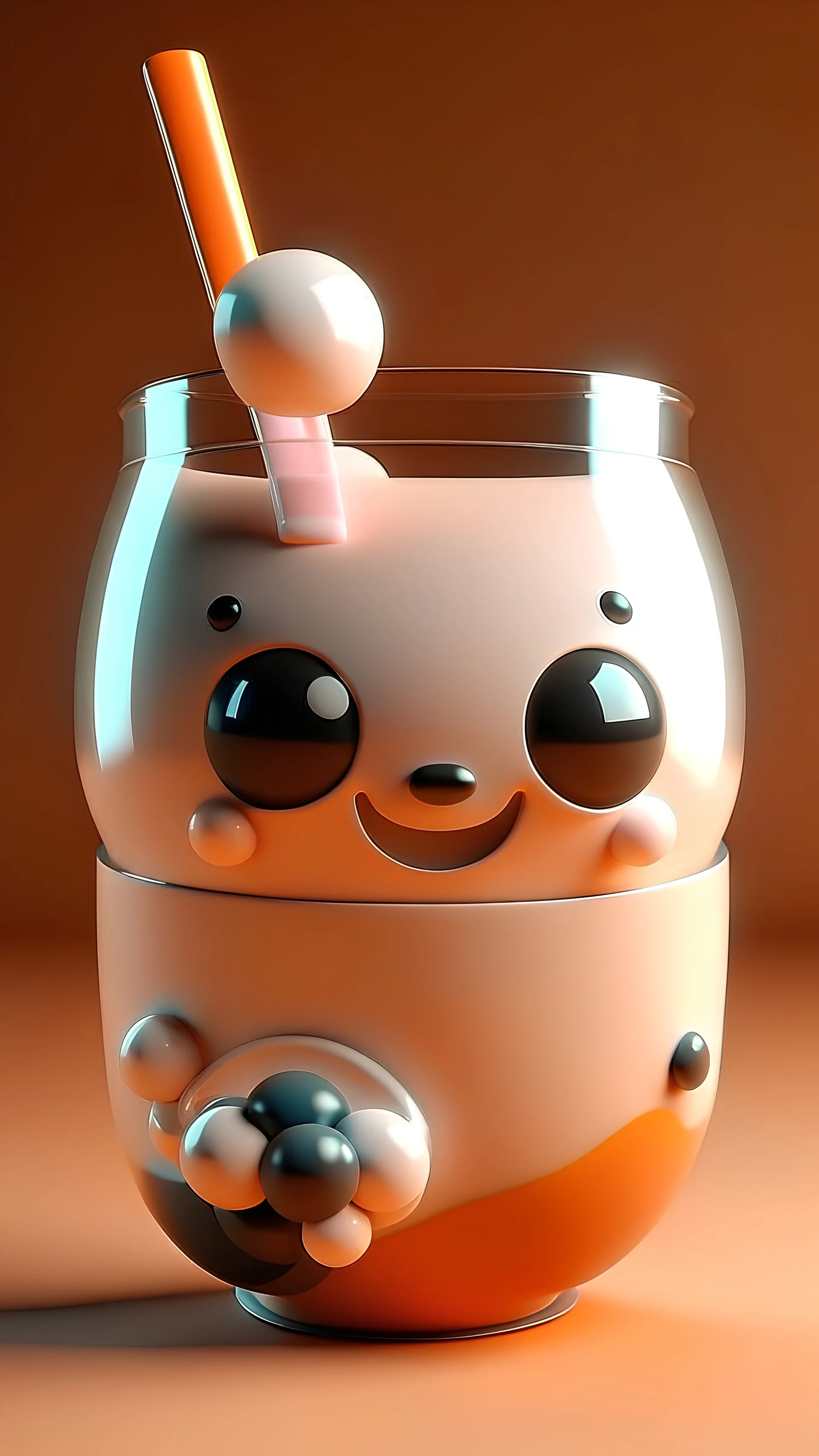 -cute bubble tea .3D