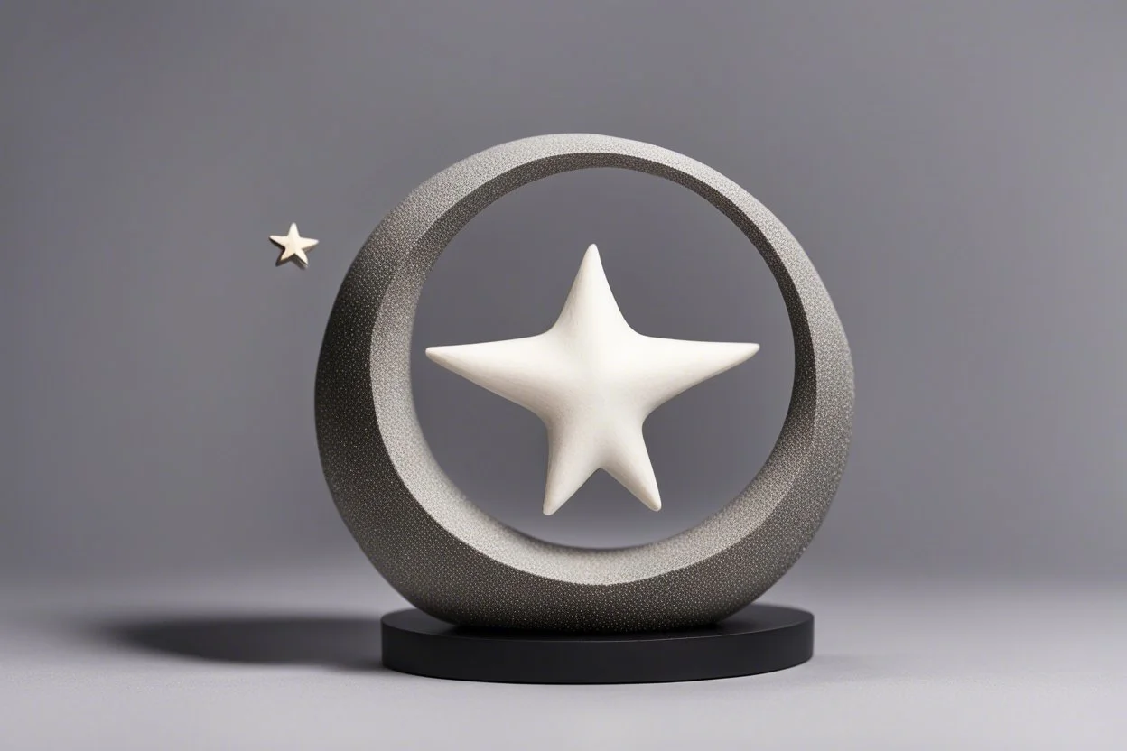 маленькую лунную скульптуру со звездой в качестве украшения