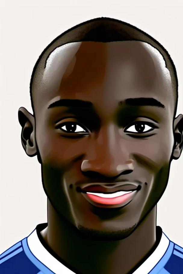 Moussa Diaby French football player ,cartoon 2d