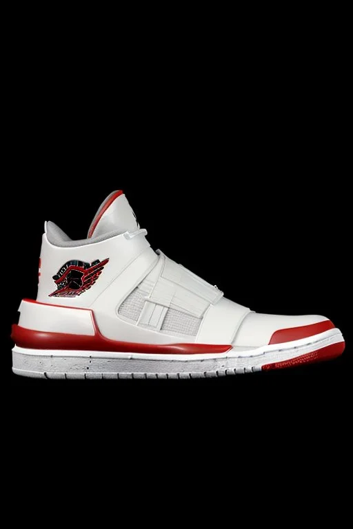 A red Jordan nfl sneaker, futuristic and amazing