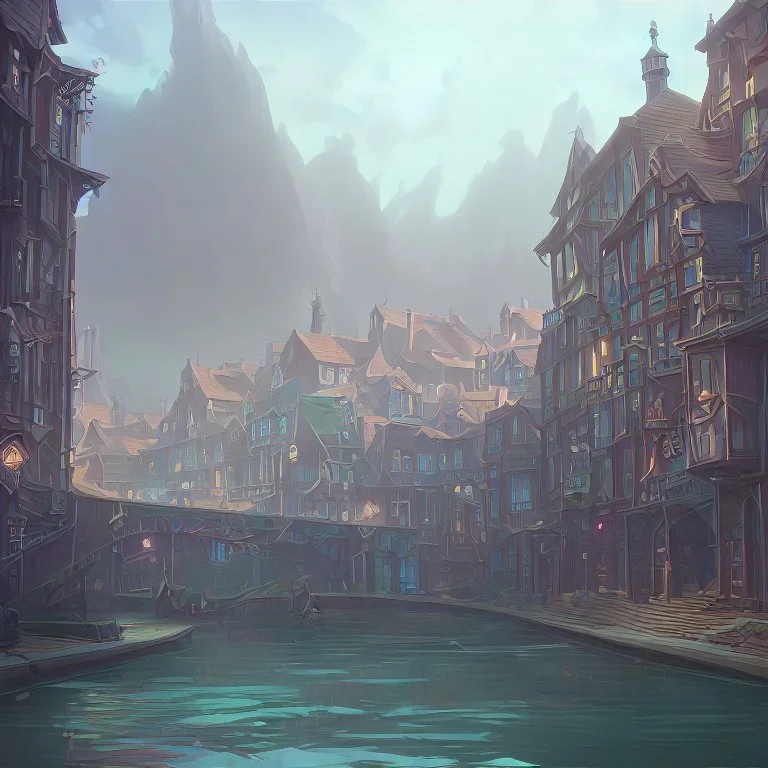 A school in a magical canal town for warlocks and witches