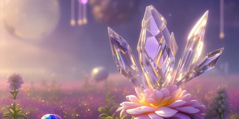 crystal subtle flower in a galactic ambiance beautiful fairy, transparent, delicate colors, in the foreground, full of details, smooth，soft light atmosphere, light effect，vaporwave colorful, concept art, smooth, extremely sharp detail, finely tuned detail, ultra high definition, 8 k, unreal engine 5, ultra sharp focus