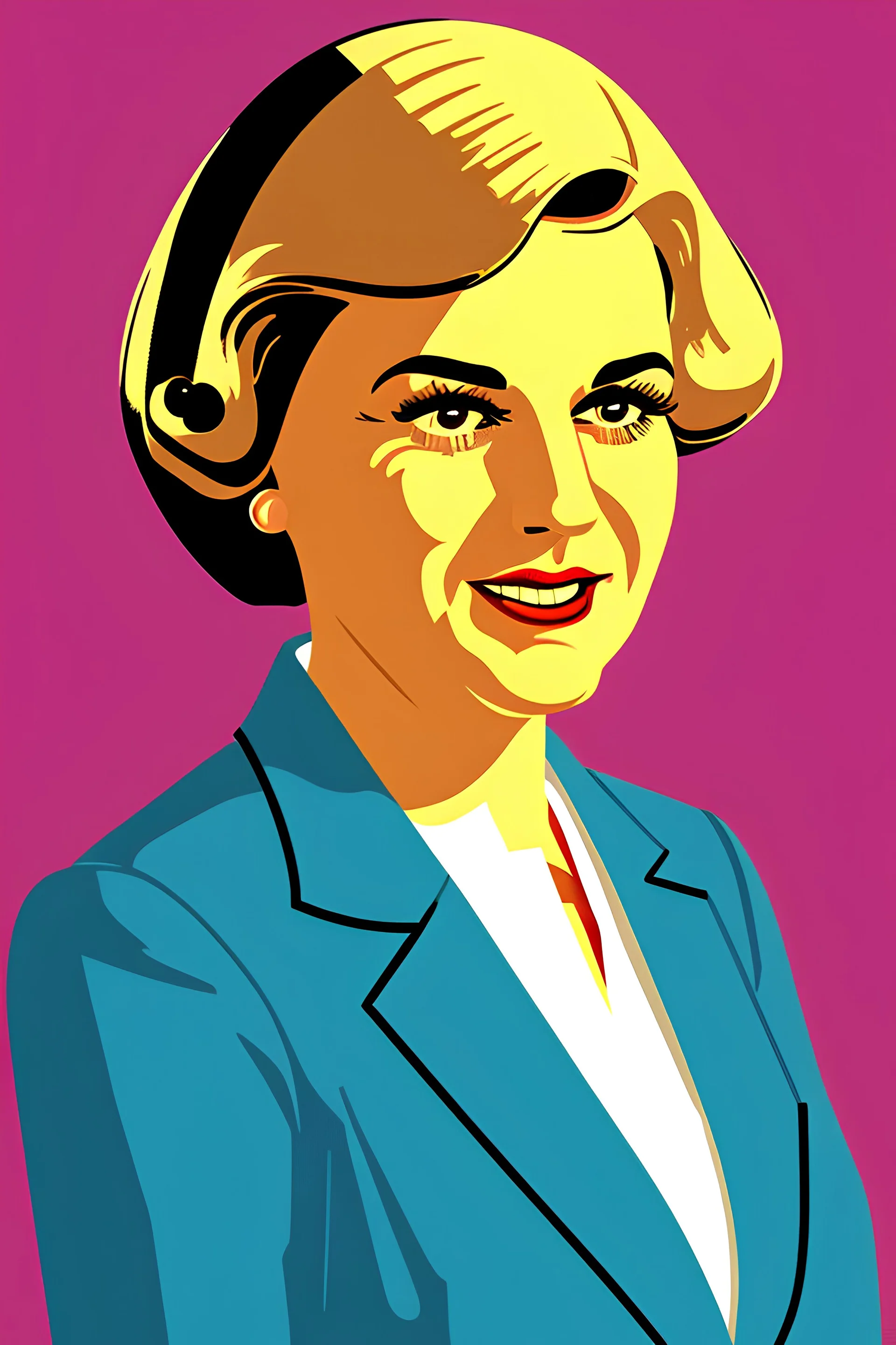 retro portrait of a female politician