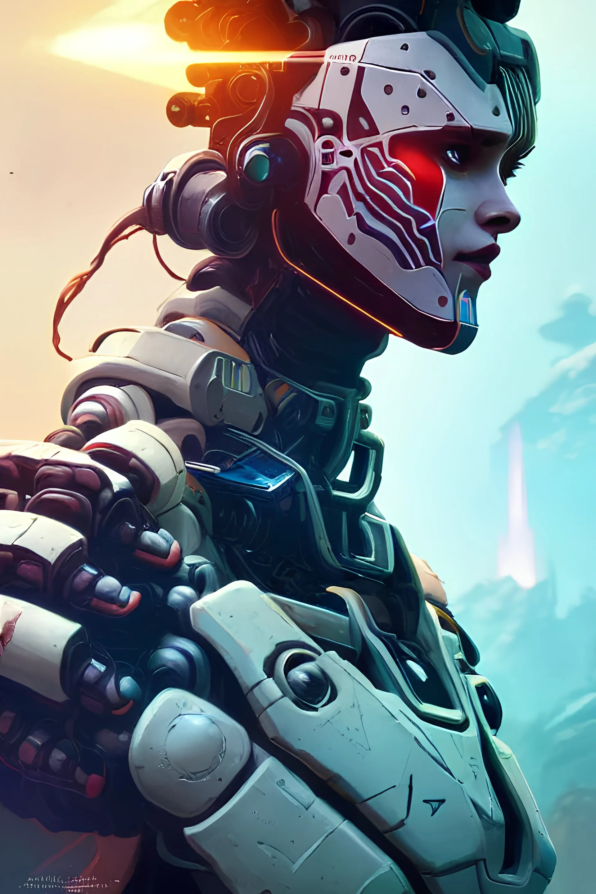 symmetry!! portrait of a robot astronaut, floral! horizon zero dawn machine, intricate, elegant, highly detailed, digital painting, artstation, concept art, smooth, sharp focus, illustration, art by artgerm and greg rutkowski and alphonse mucha, 8k