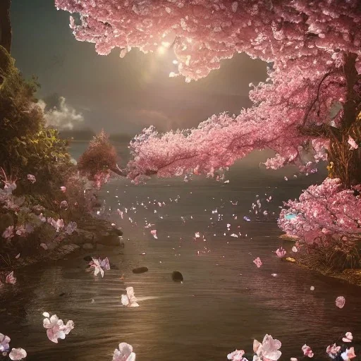 the most stunning, gorgeous cherryblossom tree high-detailed, fine-detailed, intricate, 8k resolution, digital art, detailed matte, volumetric lighting, dynamic lighting, ornate, baroque, illustration, 3D octane render, brian froud, howard lyon, selina french, greg rutowski, sharp focus, crisp