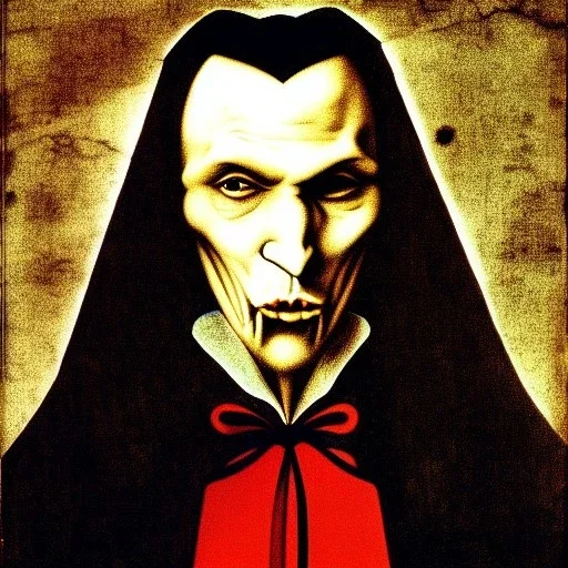 Retrato de Dracula con estilo de Leonardo da Vinci