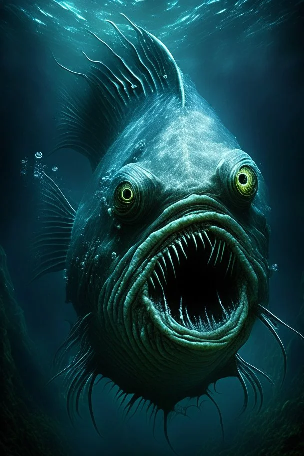 big cursed deep sea fish