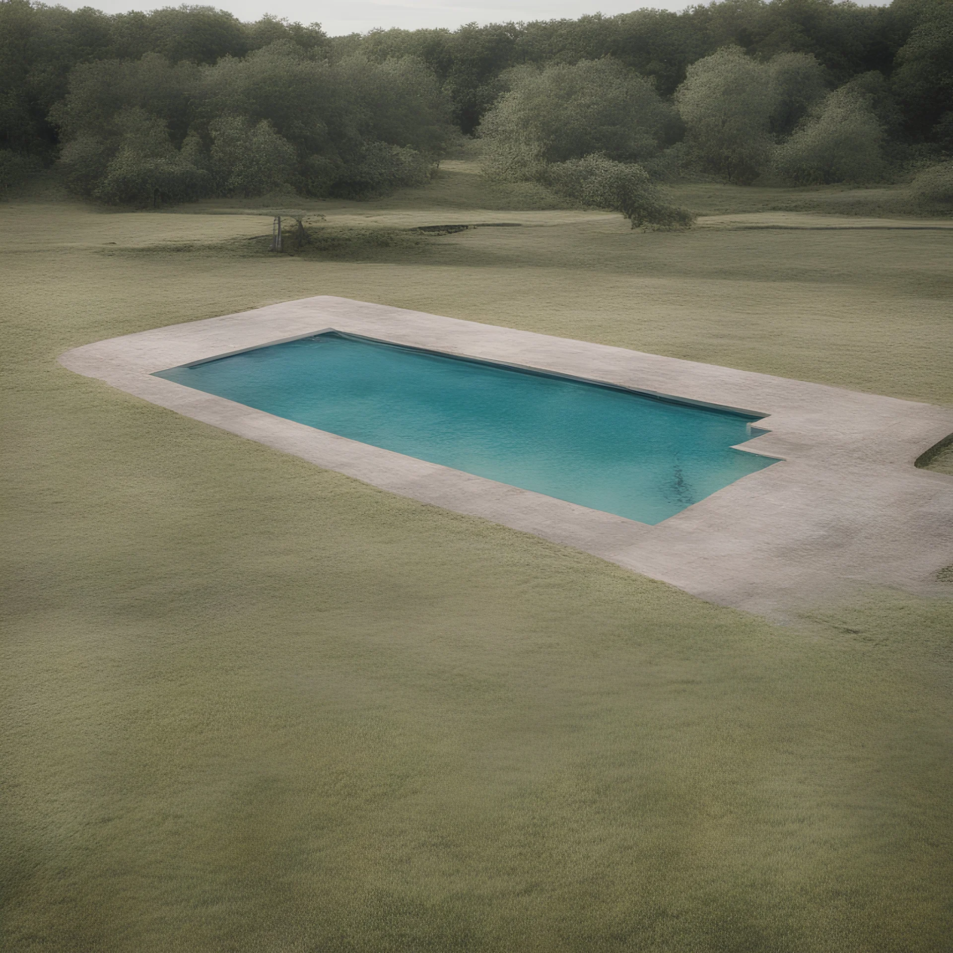 A swimming pool in the fields