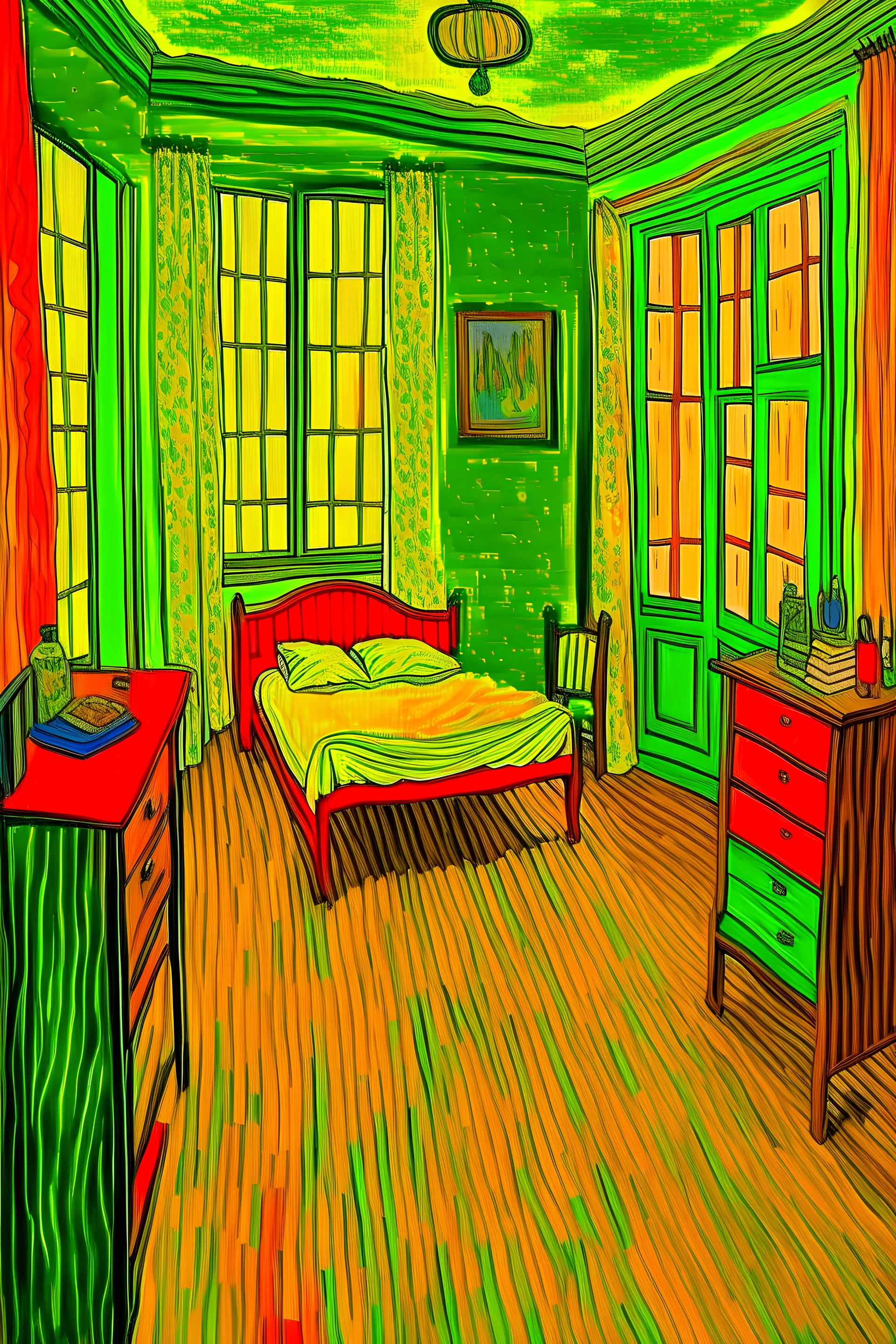 Van gogh paint on here room