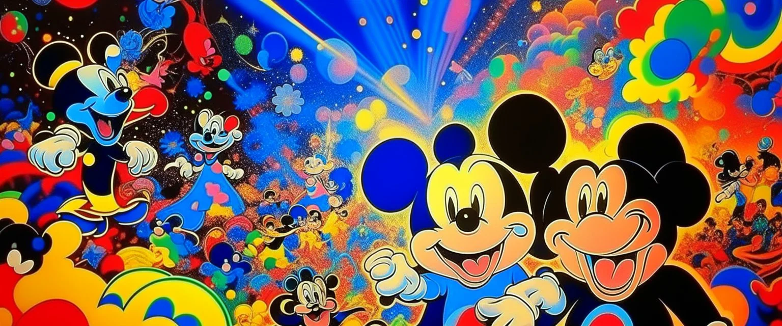 nostalgic Blast from the Past rave party poster cheerfull disney abstract