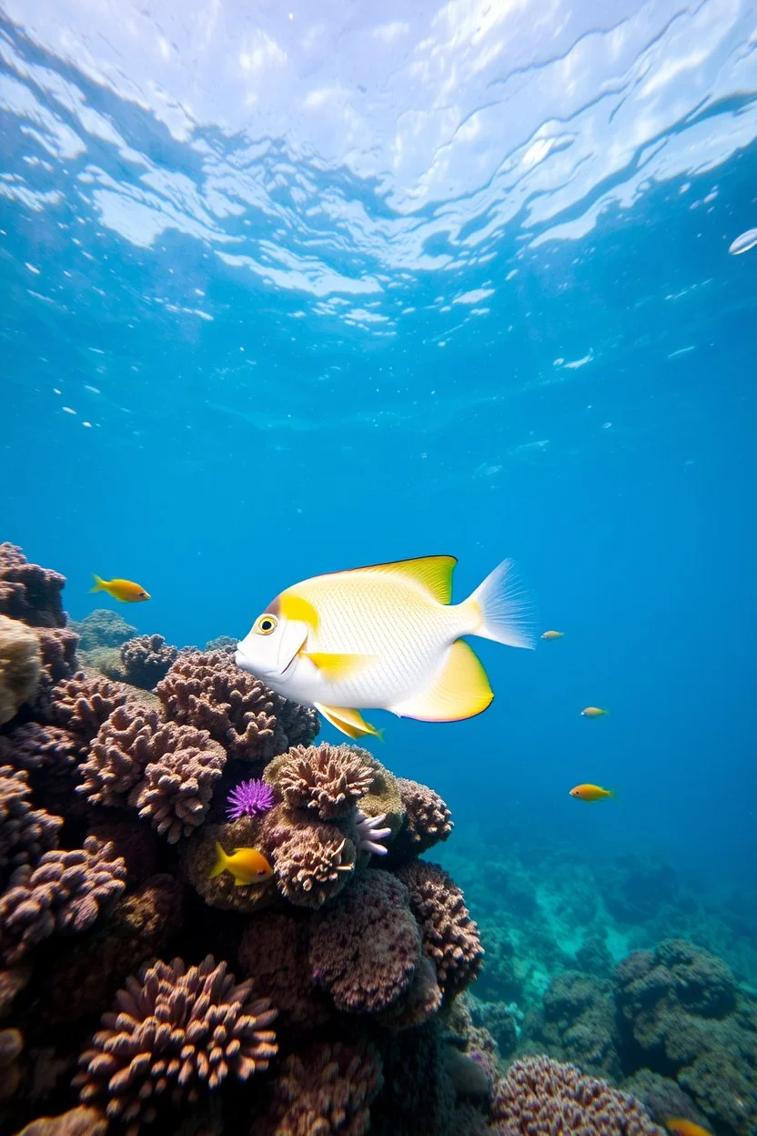 tropical fish coral algae unerwater scene paradise