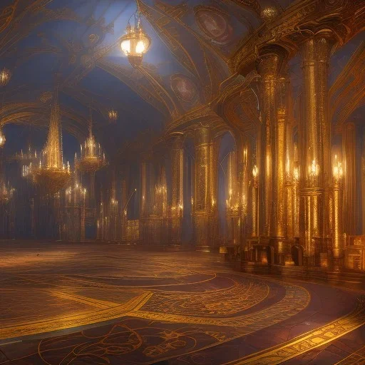 The palace of magic king, huge structure, panoramic view, zoomed out view of the exterior, mysterious, soft lighting, unreal engine 5 volumetric lighting, intricate details, realistic style, 8k resolution